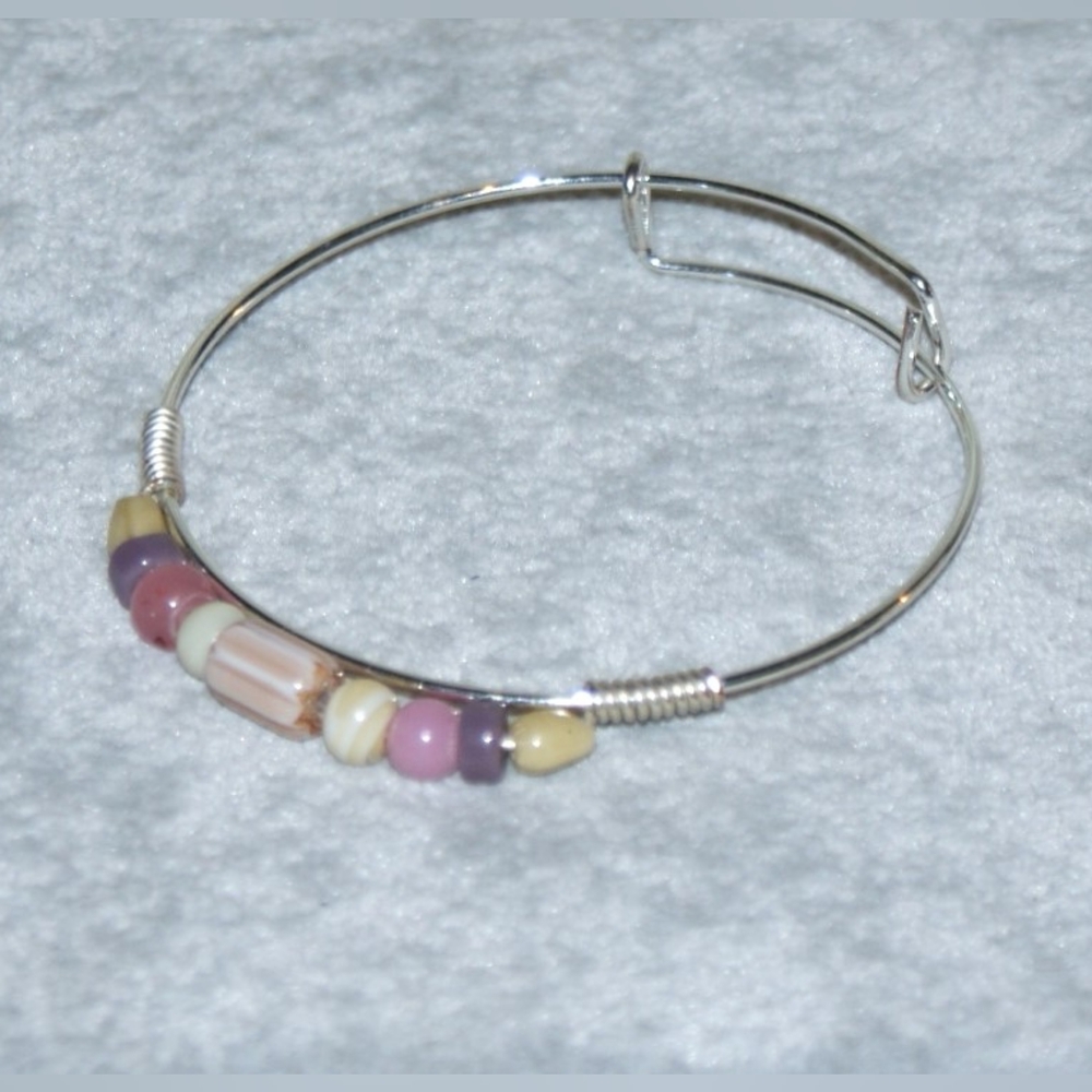 Colorful glass bangle bracelet BB-20-001